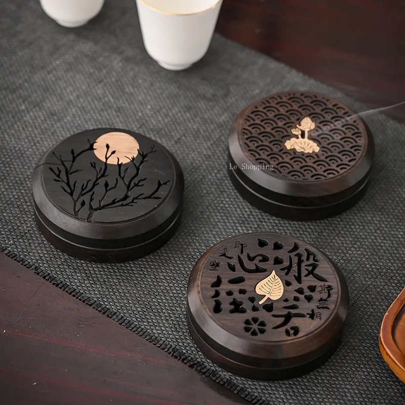 Zen Candle Supplies - Kotak Dupa Kebulatan Kayu Cendana Zen/Dekorasi