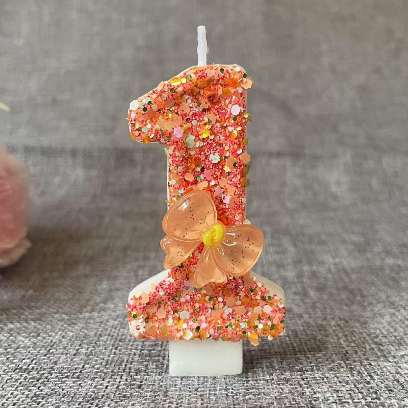 Candle Surprise - Lilin Ulang Tahun Busur Oranye Upacara